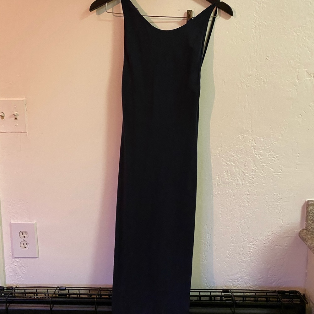 american apparel dark blue tight dress